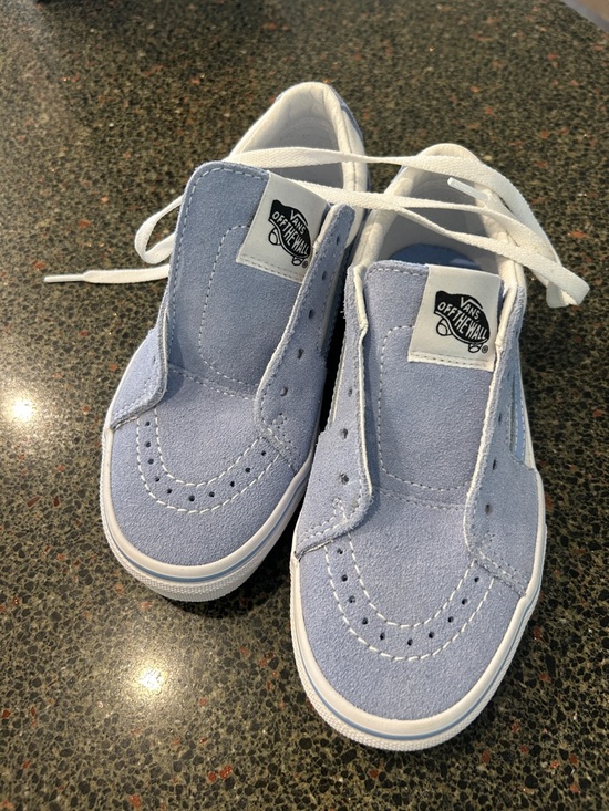 Vans Other - Vans Kids Pale Blue Suede Lace-Up Sneakers